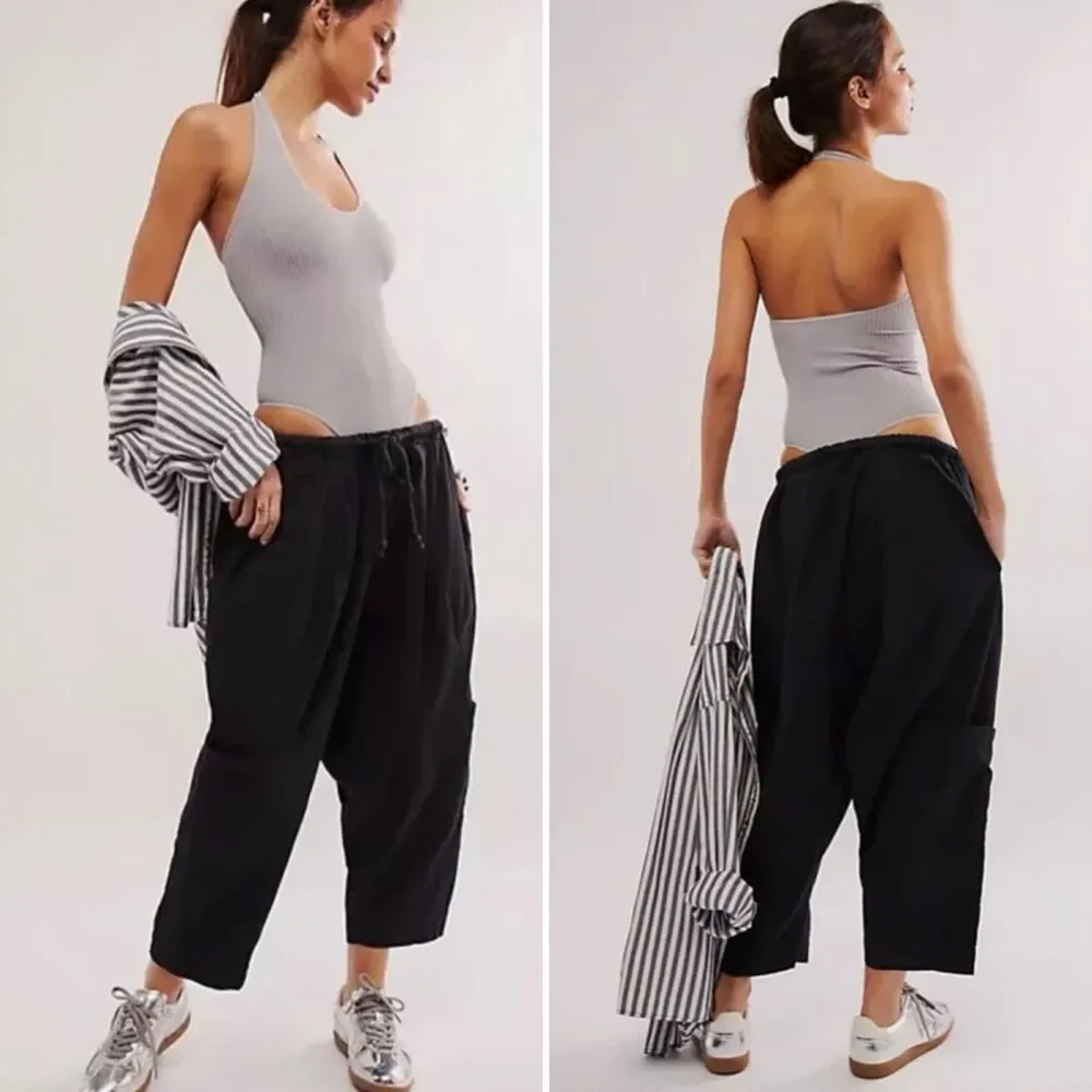 Free People Kahlani Harem Pants Black XS